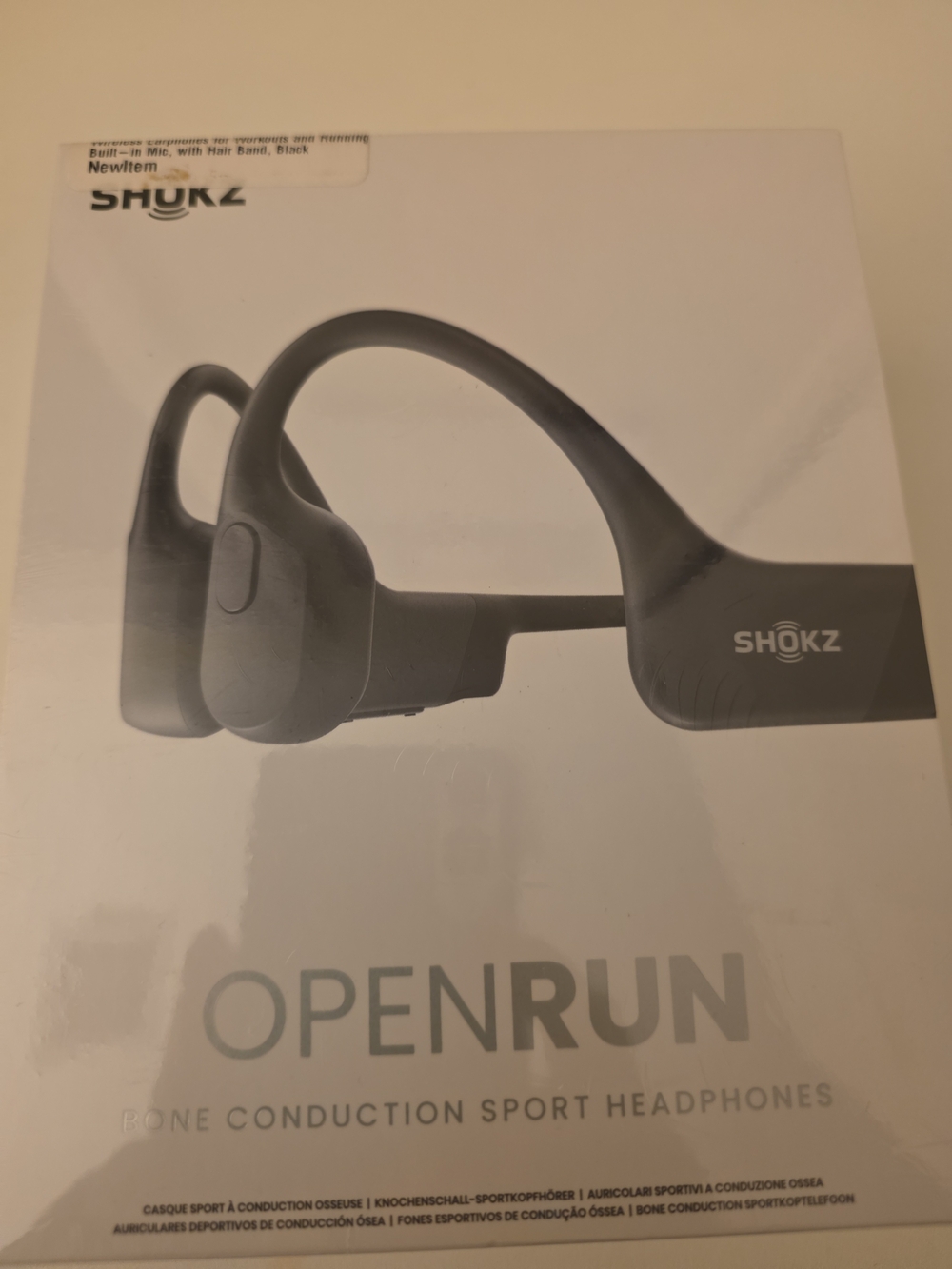 Shokz OpenRun Bone Conduction Sport Headphones - Black